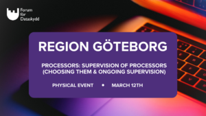 Supervision of processors (choosing them and ongoing supervision)